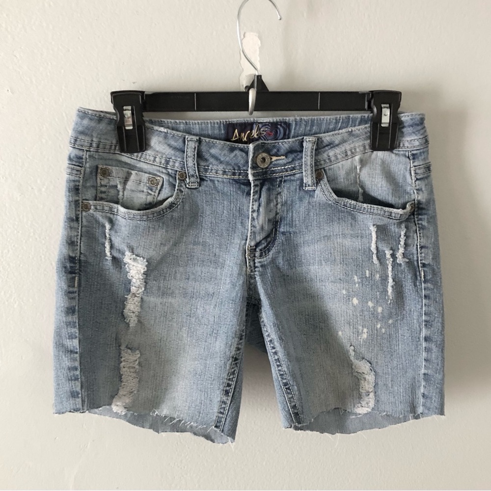 Y2K Angels Denim Shorts